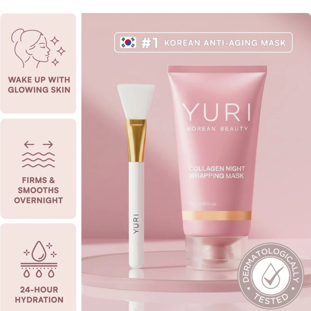 Collagen Night Wrapping Mask - Pink | Korean Beauty Overnight Firming
